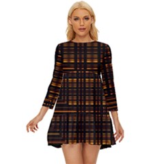 Gradient Long Sleeve Babydoll Dress