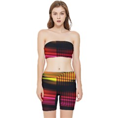 Gradient Stretch Shorts And Tube Top Set