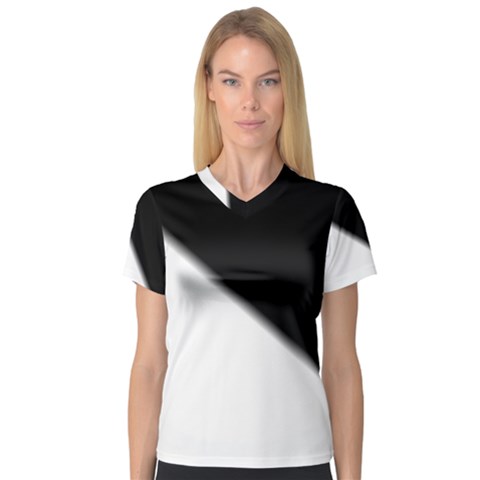 Gradient V-neck Sport Mesh Tee by Sparkle