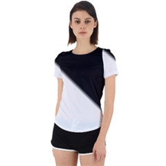 Gradient Back Cut Out Sport Tee by Sparkle