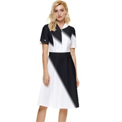 Gradient Button Top Knee Length Dress