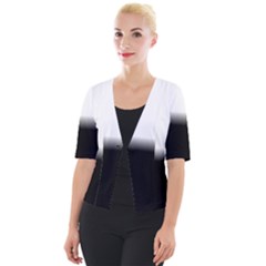 Gradient Cropped Button Cardigan