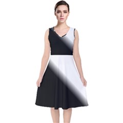 Gradient V-neck Midi Sleeveless Dress 