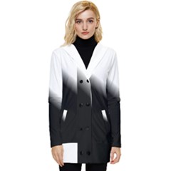 Gradient Button Up Hooded Coat 