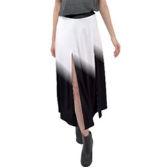 Gradient Velour Split Maxi Skirt by Sparkle