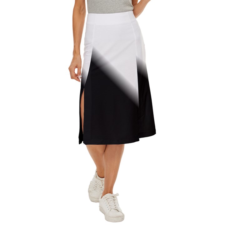 Gradient Midi Panel Skirt