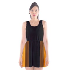 Gradient Scoop Neck Skater Dress