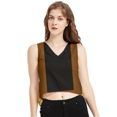 Gradient V-neck Cropped Tank Top