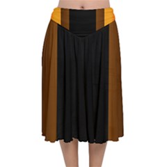 Gradient Velvet Flared Midi Skirt by Sparkle