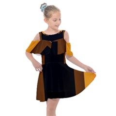 Gradient Kids  Shoulder Cutout Chiffon Dress