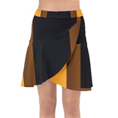 Gradient Wrap Front Skirt by Sparkle