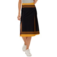 Gradient Midi Panel Skirt