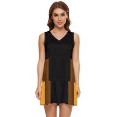 Gradient Tiered Sleeveless Mini Dress