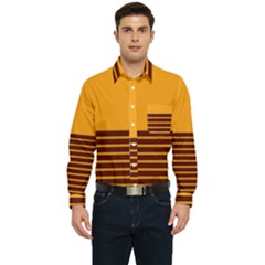 Gradient Men s Long Sleeve Pocket Shirt  by Sparkle