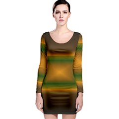 Gradient Long Sleeve Bodycon Dress