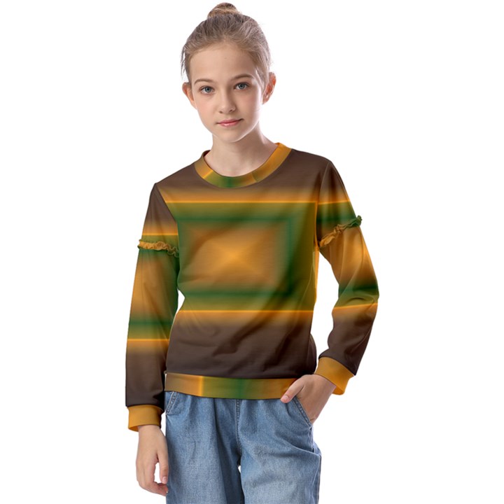 Gradient Kids  Long Sleeve Tee with Frill 