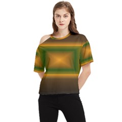 Gradient One Shoulder Cut Out Tee by Sparkle