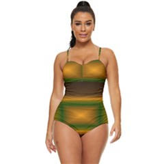 Gradient Retro Full Coverage Swimsuit