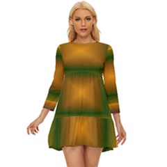 Gradient Long Sleeve Babydoll Dress