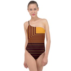 Gradient Classic One Shoulder Swimsuit by Sparkle