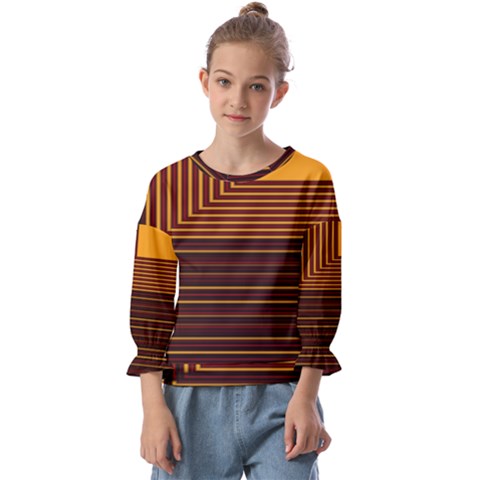 Gradient Kids  Cuff Sleeve Top by Sparkle