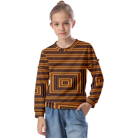 Gradient Kids  Long Sleeve Tee With Frill  by Sparkle