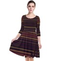 Gradient Quarter Sleeve Waist Band Dress View1