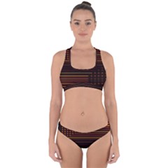 Gradient Cross Back Hipster Bikini Set