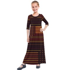 Gradient Kids  Quarter Sleeve Maxi Dress