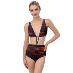 Gradient Tied Up Two Piece Swimsuit