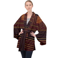 Gradient Long Sleeve Velvet Kimono 