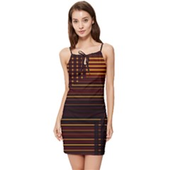 Gradient Summer Tie Front Dress