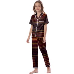 Gradient Kids  Satin Short Sleeve Pajamas Set