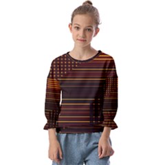 Gradient Kids  Cuff Sleeve Top