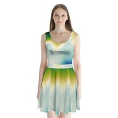 Gradientcolors Split Back Mini Dress  by Sparkle