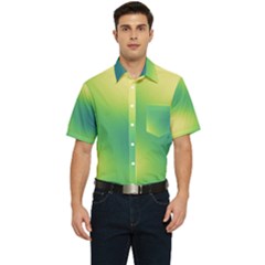 Gradientcolors Men s Short Sleeve Pocket Shirt 