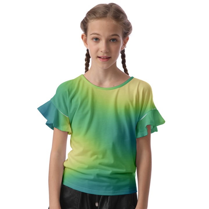 Gradientcolors Kids  Cut Out Flutter Sleeves