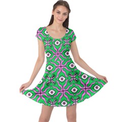 Abstract Illustration With Eyes Cap Sleeve Dress by SychEva