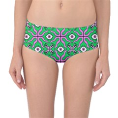 Abstract Illustration With Eyes Mid-waist Bikini Bottoms by SychEva