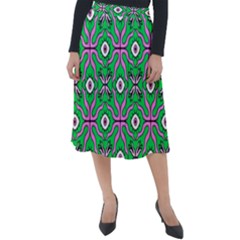 Abstract Illustration With Eyes Classic Velour Midi Skirt  by SychEva