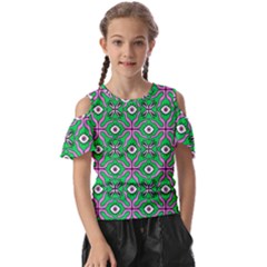 Abstract Illustration With Eyes Kids  Butterfly Cutout Tee