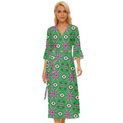 Abstract Illustration With Eyes Midsummer Wrap Dress