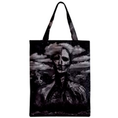 Bw Creepy Fantasy Scene Artwork Zipper Classic Tote Bag by dflcprintsclothing