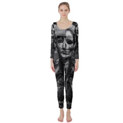 Bw Creepy Fantasy Scene Artwork Long Sleeve Catsuit by dflcprintsclothing