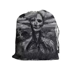 Bw Creepy Fantasy Scene Artwork Drawstring Pouch (xl) by dflcprintsclothing