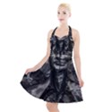 Bw Creepy Fantasy Scene Artwork Halter Party Swing Dress  View1