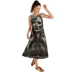 Bw Creepy Fantasy Scene Artwork Summer Maxi Dress by dflcprintsclothing