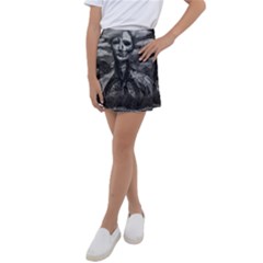 Bw Creepy Fantasy Scene Artwork Kids  Tennis Skirt by dflcprintsclothing