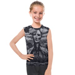 Bw Creepy Fantasy Scene Artwork Kids  Mesh Tank Top by dflcprintsclothing