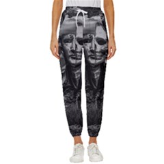 Bw Creepy Fantasy Scene Artwork Cropped Drawstring Pants